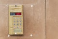 Old intercom on the door Royalty Free Stock Photo