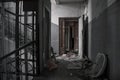 The old interior of an abandoned house. Royalty Free Stock Photo