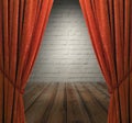 Old interior with curtains Royalty Free Stock Photo