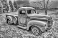 Old International Harvester Pickup In The Snow Royalty Free Stock Photo