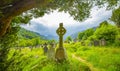 Old irish celtic cemetery in Glendalough