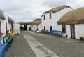 Old Irish Thatch Cottage in a village in Ireland Royalty Free Stock Photo