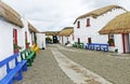 Old Irish Thatch Cottage in a village in Ireland Royalty Free Stock Photo