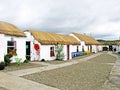 Old Irish Thatch Cottage in a village in Ireland