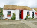 Old Irish Thatch Cottage in a village in Ireland Royalty Free Stock Photo