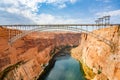 old iron Bridge at Glen Canyon dam Royalty Free Stock Photo