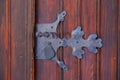 Old iron carved lock and knob Royalty Free Stock Photo