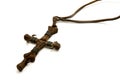 Old iron cross made from nails