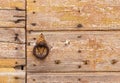 Door. Rusty. Iron. Wooden. Locks Royalty Free Stock Photo