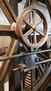 Old iron gear detail of old elevator Royalty Free Stock Photo