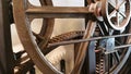 Old iron gear detail of old elevator Royalty Free Stock Photo