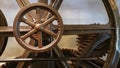 Old iron gear detail of old elevator Royalty Free Stock Photo