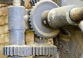 Old iron gearing mechanism Royalty Free Stock Photo