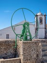 Antique Hand Operated Water Pump, Cacela Velha, Eastern Algarve, Portugal. Royalty Free Stock Photo