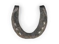 Old iron horseshoe isolated with clipping path Royalty Free Stock Photo