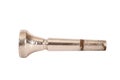 Old iron mouthpiece from wind instruments on white isolated background