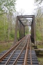 Old iron railroad bridge Royalty Free Stock Photo