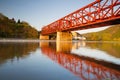 The old iron railway bridge Royalty Free Stock Photo