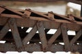 Old iron rusted metal beam