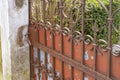 Old iron rusty gate Royalty Free Stock Photo