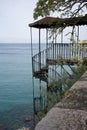 Old Iron Stairway in Corfu, Greece Royalty Free Stock Photo