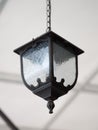 Old iron street lantern black