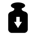 Old iron weight vector icon, mass symbol