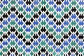 Old Islamic tiles also known as zellige or azulejos with traditional geometric patterns decorating a wall of the Nasrid Palaces Royalty Free Stock Photo