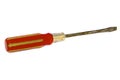 Old isolated red screwdriver on white background. Royalty Free Stock Photo