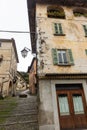 Old Italian courtyard in San Giulio Royalty Free Stock Photo