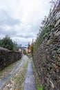 Old Italian courtyard in San Giulio Royalty Free Stock Photo