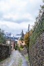 Old Italian courtyard in San Giulio Royalty Free Stock Photo