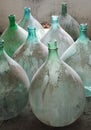 Old italian demijohn Royalty Free Stock Photo