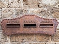 Old italian mailbox oxidized