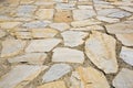 Old italian paving built with irregularly shaped stone blocks called opus incertum Royalty Free Stock Photo