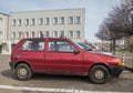 Old Italian supermini car Fiat Uni Fire 1.0 right side view parked Royalty Free Stock Photo