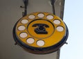 Old italian telephon sign Royalty Free Stock Photo