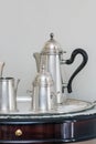 Old Italian traditional style moka coffee pot, Vintage Moka
