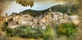 Old italian village - Pesche Royalty Free Stock Photo