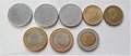 Old Italy coins currency in different shape and size Royalty Free Stock Photo