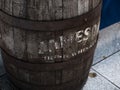 Old Jameson Irish Whisky barrel in Dublin, Ireland