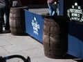 Old Jameson Irish Whisky barrels in Dublin, Ireland Royalty Free Stock Photo