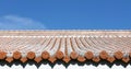 Old Japan temple tile roof Royalty Free Stock Photo