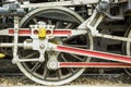 An old japanese steam train wheel Royalty Free Stock Photo