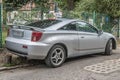 Old Japaneses Toyota Celica sport car parked right side view