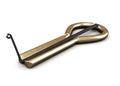 Old jaw harp on white background. 3d.
