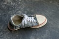 Old jean sneaker Royalty Free Stock Photo