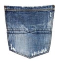 Old jeans back pocket Royalty Free Stock Photo