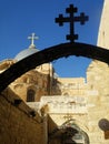 Old Jerusalem, road to the Church of the Holy Sepulchre Royalty Free Stock Photo