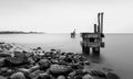 Old jetty at Hvide Sande harbor Royalty Free Stock Photo